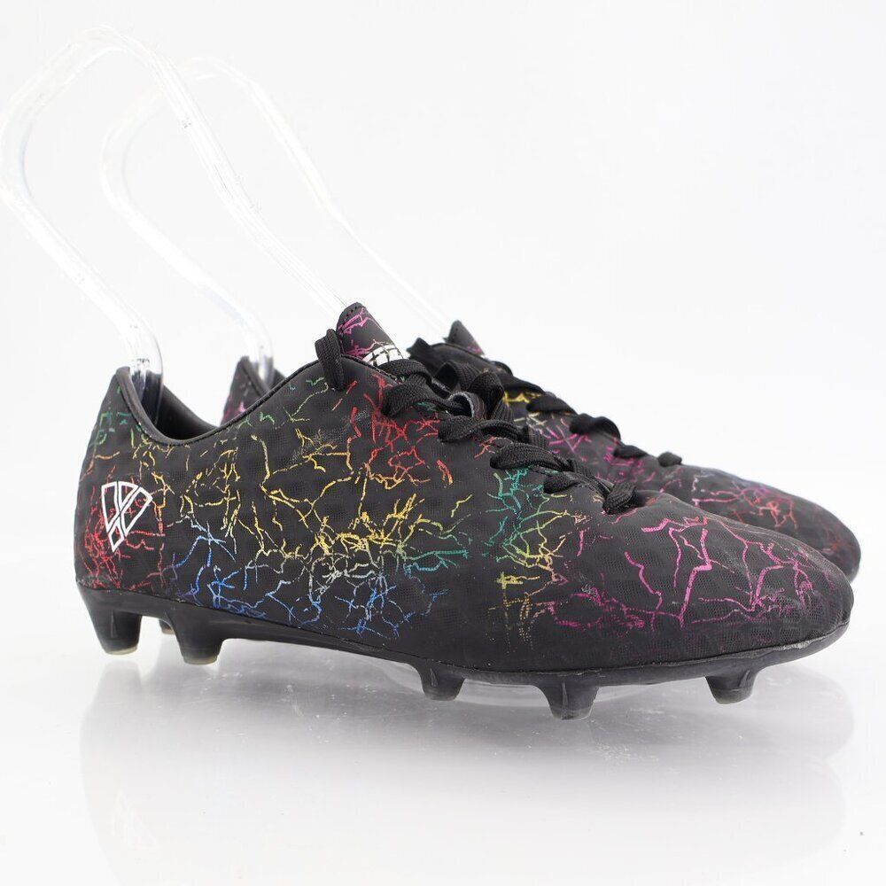 Vizari Junior Soccer Cleats Girls Boys Zodiac Rainbow Size 3.5 Black
